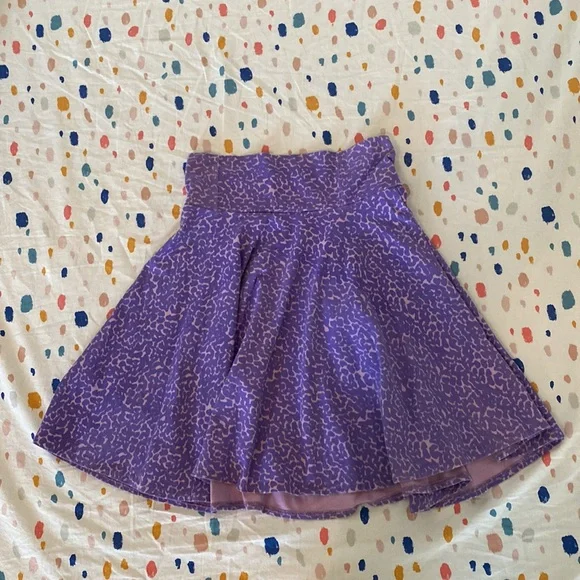 *Old School Oaf* Lazy Oaf Purple Print Skater Skirt - Picture 4 of 11